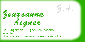 zsuzsanna aigner business card